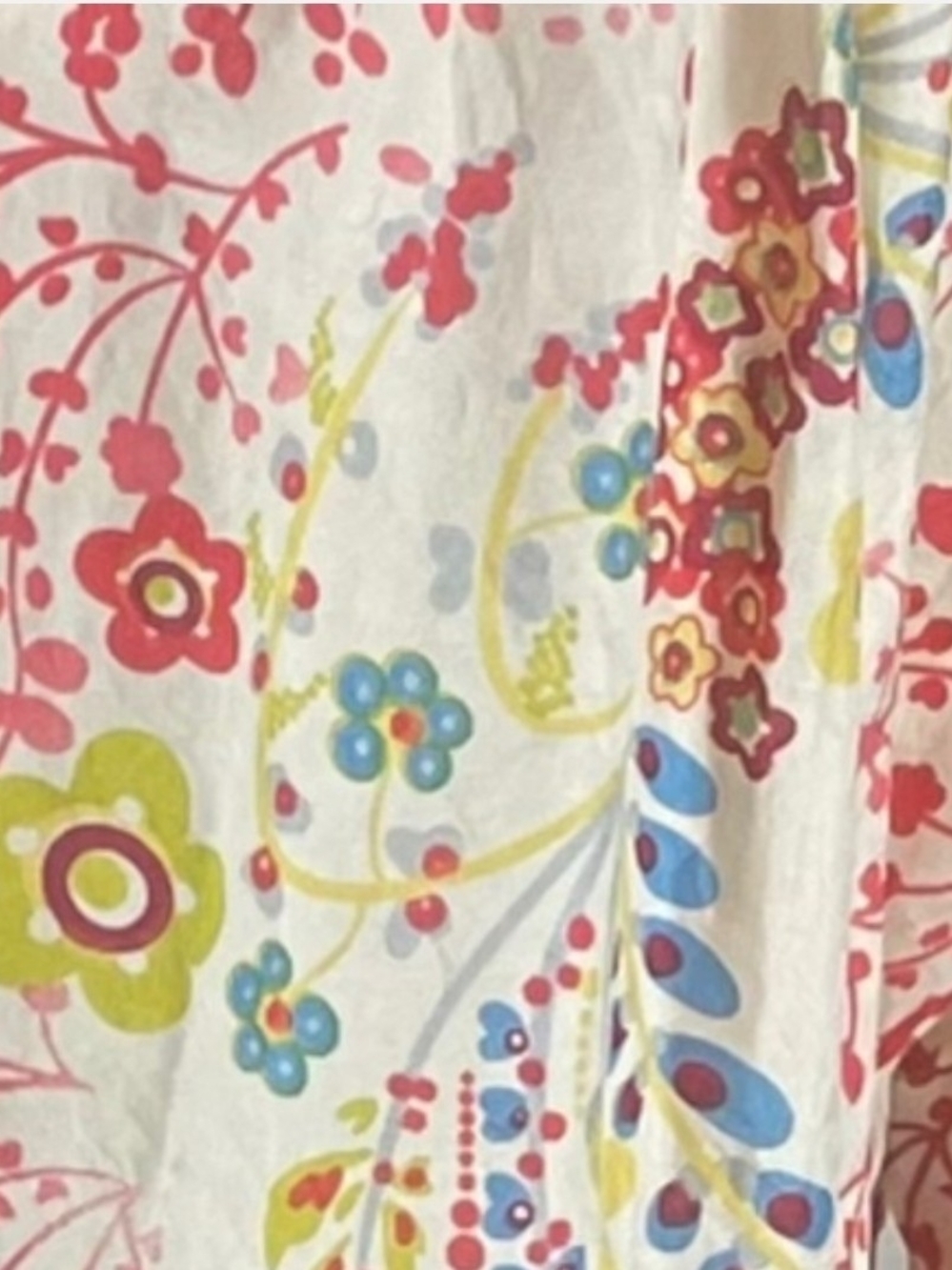 Sundance Woman Floral Peasant Blouse - Cream Multi - Picture 5 of 11